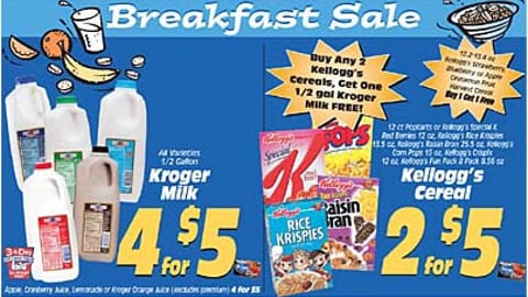 Kroger/Kellogg's Breakfast Sale 2
