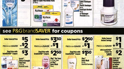 Dollar General P&G 'brandSaver' FSI