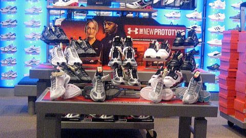 Dick's Sporting Goods Under Armour Table Display