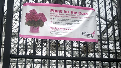 Lowe's 'Plant for the Cure' Banner