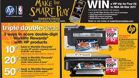 HP NBA Office Depot 'Make The Smart Play Sweeps' Feature