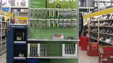 OfficeMax 'Good to be Green' Endcap