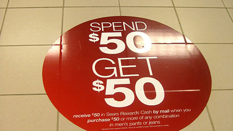 Sears Father's Day Incentive Floor Cling