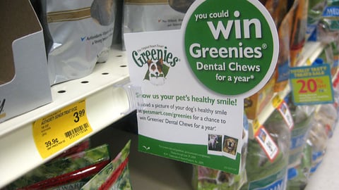 Greenies PetSmart Contest Shelf Tag