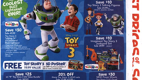Toys "R" Us 'Toy Story 3' Front-Page Feature