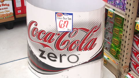 Coke Zero Dump Bin
