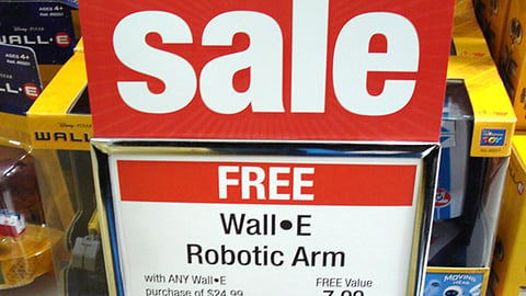 Toys "R" Us 'Wall-E' Incentive Shelf Sign