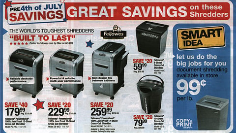 Office Depot Fellowes Shredders Feature