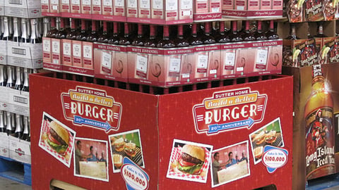 Sutter Home 'Better Burger' Pallet Display
