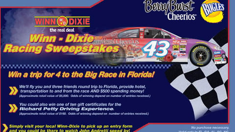 Winn-Dixie/General Mills NASCAR Sweepstakes