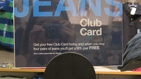BabyGap 'Jeans Club Card' Rack Topper