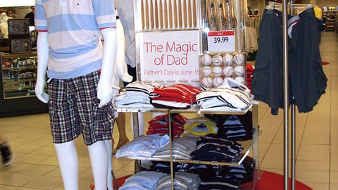 Macy's Father's Day Apparel Display