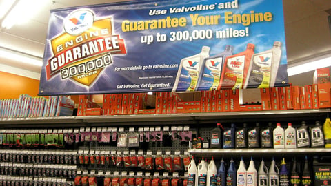 Valvoline 'Engine Guarantee' Ceiling Banner