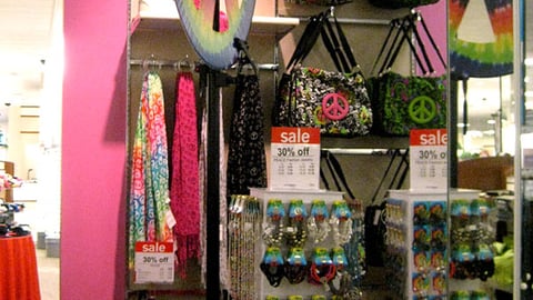 JCPenney Peace Sign Display