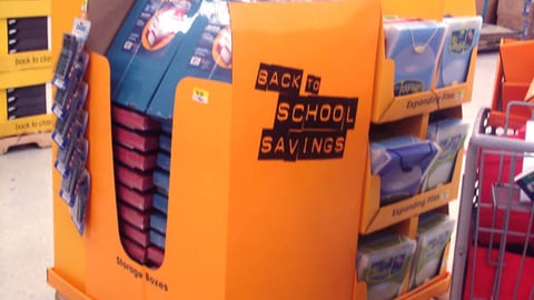 Wal-Mart Back-To-School Pallet Display