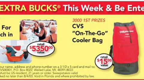 CVS Extra Bucks Sweeps