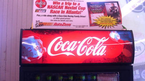 AutoZone/Coke Cooler Sign