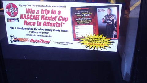 AutoZone/Coke Window Cling
