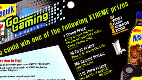 Nesquik/7-Eleven 'Go Gaming' Entry Form