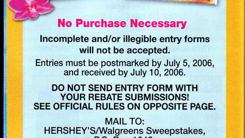 Walgreens/Hershey's Sweeps Feature