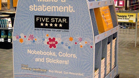 Mead OfficeMax Back-to-School Pallet Display