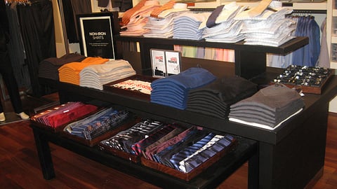 Banana Republic Men's Apparel Table Display