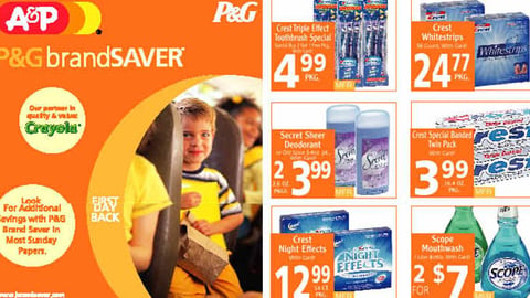 A&P/P&G brandSaver Feature Ad