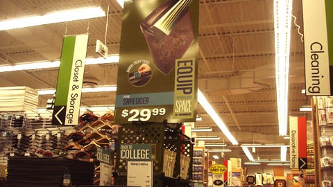 Bed Bath & Beyond 'Equip Your Space' Ceiling Banner