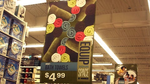 Bed Bath & Beyond 'Equip Your Space' Ceiling Banner