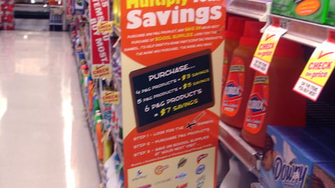 P&G Back-to-School Aisle Violator