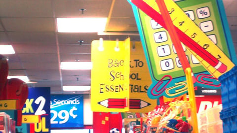 CVS Back-to-School Ceiling Hangers