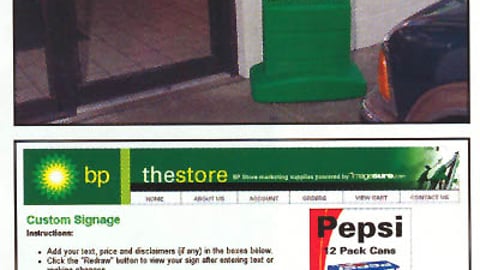 BP Kiosk Signs