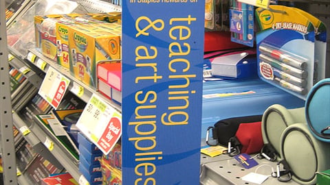 Staples 'Just for Teachers' Aisle Violator
