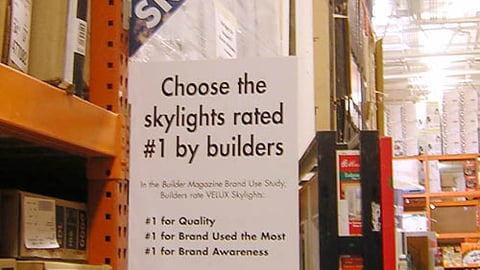 Velux Skylights Aisle Signage