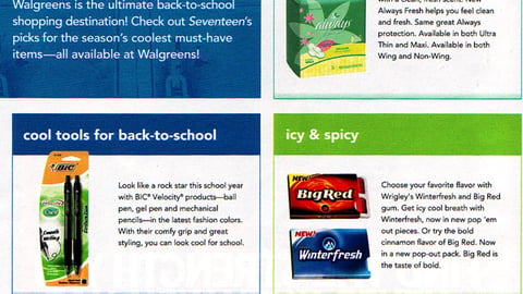 Walgreens/'Seventeen' 'Locker Stocker' Ad