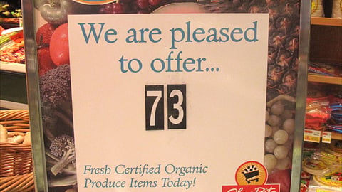 ShopRite 'Certified Organic' Stanchion Sign
