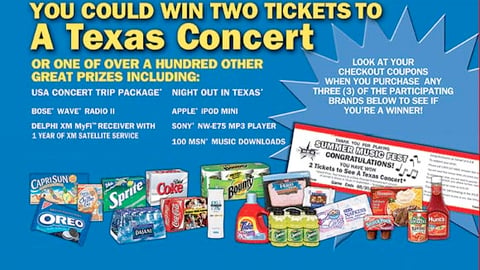H-E-B "Summer Music Fest" Online Ad