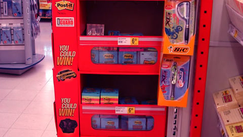 Post-It Ford Mustang Sweepstakes Shipper