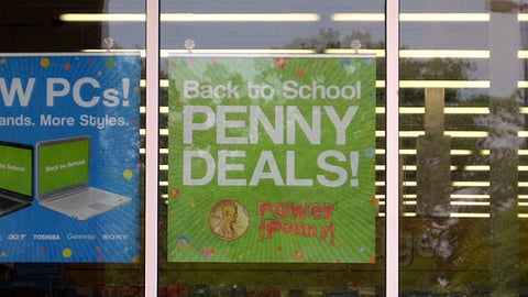 OfficeMax 'Power to the Penny' Window Poster