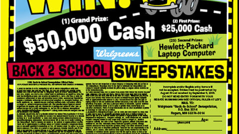 Walgreens Back-to-School Sweeps Catalog Ad