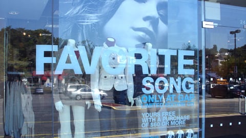 Gap 'Favorite Song' Window Cling