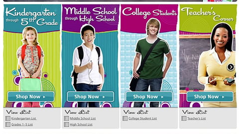 OfficeMax Back-to-School Website