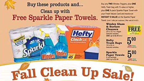 Dominick's 'Fall Clean Up Sale' Feature