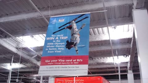 BJ's/Visa Olympics Sweepstakes Ceiling Hanger