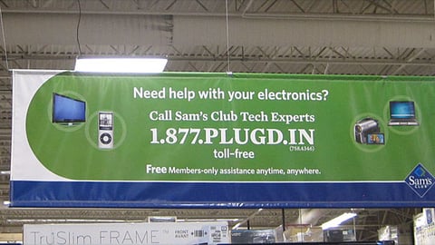 Sam's Club 'Tech Experts' Ceiling Banner