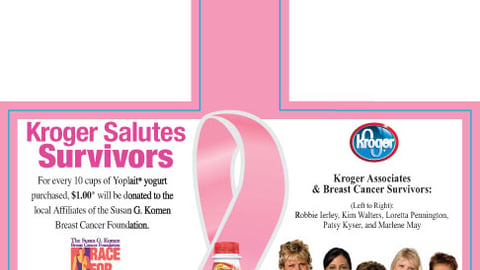 Kroger/Yoplait 'Save Lids' Wobbler