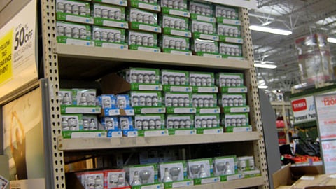 Home Depot 'Save Energy' Light Bulb Endcap