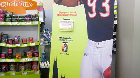 Staples 'Dream Park' Chicago Bears Sign