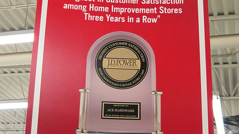 Ace Hardware 'Customer Satisfaction' Ceiling Sign