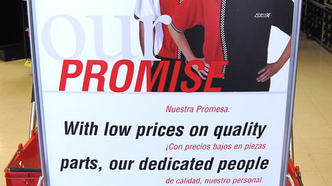 Advance Auto Parts 'Our Promise' Stanchion